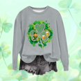 thumbnail image 1 of TaTaai Womens Holiday Graphic Sweatshirt St Patricks Day Long Sleeve Crewneck Loose Fit Casual Pullover Top Luck Theme Gift, 1 of 5