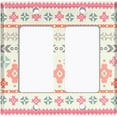 thumbnail image 6 of Metal Light Switch Plate Outlet Cover Pink Ethnic Aztec Tribal Pattern Beige SFR053, 6 of 13