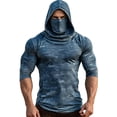 thumbnail image 2 of Yertdoel Sun Shirts for Men Printed Quick Dry Long Sleeve Lightweight Summer Sun Protection Fishing Shirts with Face Mask UPF 50+ Cozy Cover Up Athletic Hoodies, 2 of 5