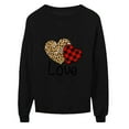 thumbnail image 1 of PENGXIANG Pull Ample à Col Rond Imprimé Cœur de la Saint-Valentin Manches Longues Blouse Décontractée, 1 of 6