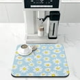 thumbnail image 2 of Washable Rubber Daisy Cute Floral Dish Drying Mats for Kitchen Counter Home Large Coffee Bar Pad Accessories and Decor for Utensils Stemware 16''x18'', 2 of 7