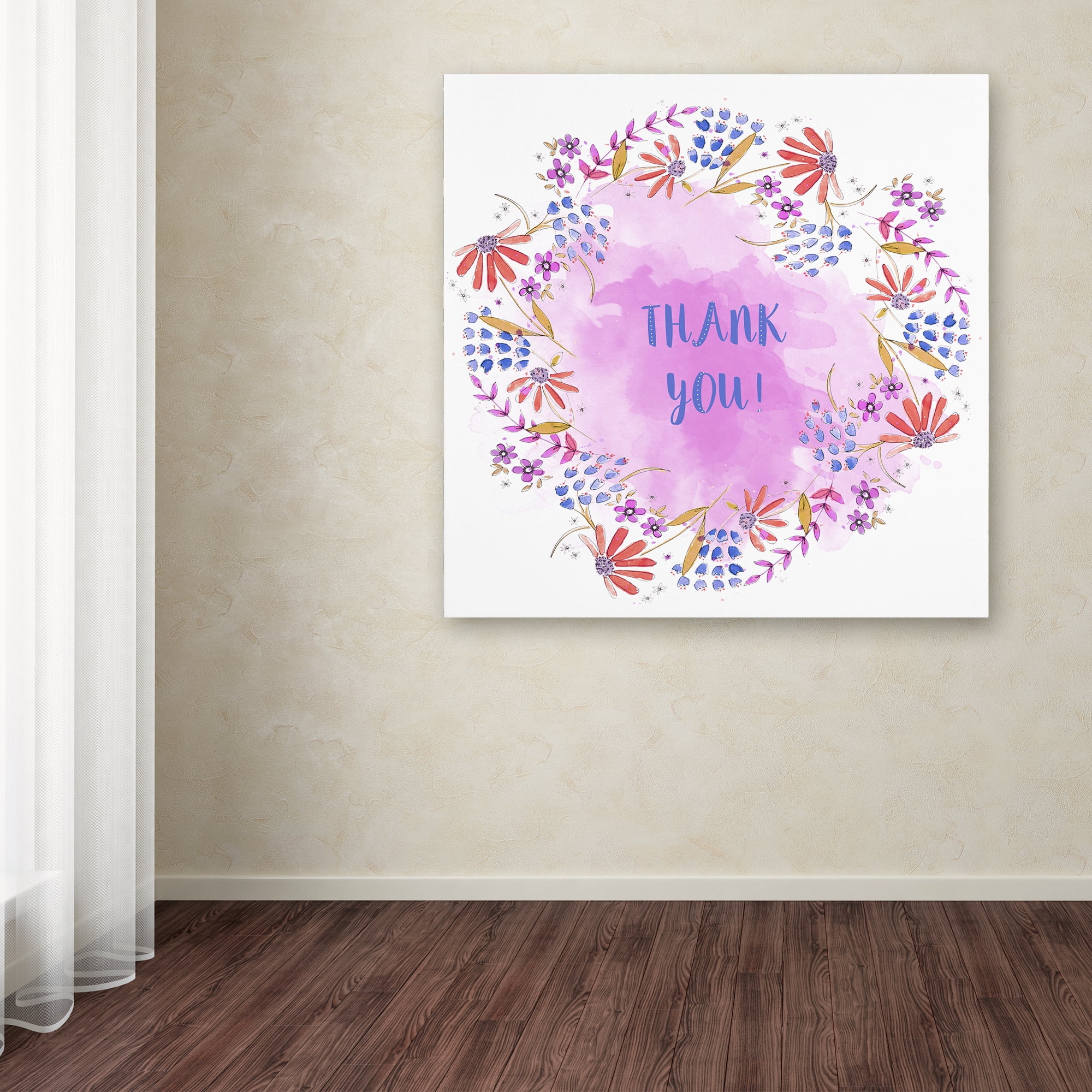 Trademark Fine Art 'Thank You' Canvas Art by Jyotsna Warikoo