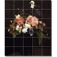 thumbnail image 1 of Ceramic Tile Mural-Henri Fantin-Latour Flowers Bathroom Tile Mural 28. 40" w x 48" h using (30) 8 x 8 ceramic tiles, 1 of 3