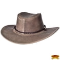 thumbnail image 4 of Large Hilason Crazy Horse Cow Leather Cowboy Hat Grey, 4 of 5