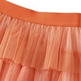 thumbnail image 3 of Tiqkatyck Womens Fashion Skirts for Women Clearance, Women's Tulle Skirt Ruffle Layered Mesh A Line Tiered Tutu Prom Wedding Long Womens Skirts, Long Skirts for Women Orange, 3 of 6
