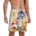 thumbnail image 2 of Kdxio Hello Summer Cute Gnome Print Mens Sleep Shorts Bottoms Soft Comfy Pajama Wear Pants with Drawstring Pockets, 2 of 5