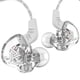 thumbnail image 2 of QKZ 1 par de auriculares con cable de 3,5 mm, tipo en la oreja, auriculares para teléfono, auriculares con sonido de alta fidelidad para tableta MP3 MP4, blanco transparente Eigraketly EL003207-02B, 2 of 2
