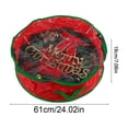 thumbnail image 3 of chaungfeng Christmas Wreath Storage Bag 24 Inches - Wreath Storage Box with Handle - Durables Material Festive Wreath Storage Rack(Bow Print), 3 of 6