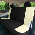 thumbnail image 4 of FH Group Universal Fit Beige Car Seat Covers, Chevron Cloth Seat Protector for Trucks, SUVs & Vans, Washable - Full Set, 4 of 10
