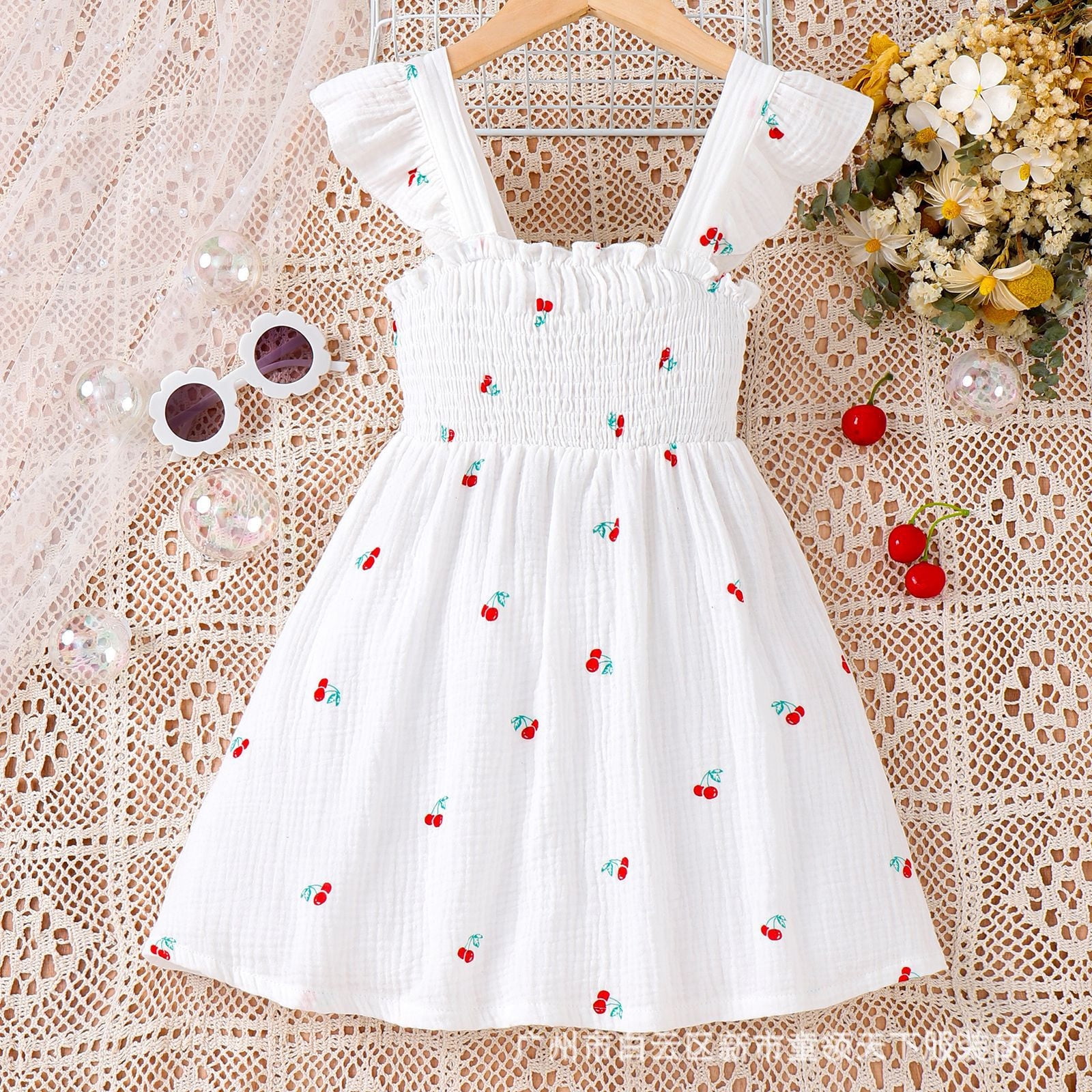 Robe de Printemps pour Filles Sans Manches Mignonne Mode Imprimés