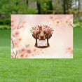 thumbnail image 2 of Happy Mother's Day Chesapeake Bay Retriever with Flower Crown and Greeting Card Yard Sign Chessie Dog Lover Outdoor Home Lawn Garden Porch Decor - 13004, 2 of 5