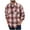 Red, variant on Plaid Shirt Jacket Men Big and Tall Fashion Shacket Jackets Wool Blend Casual Button Down Shirts Fall Long Sleeve Gingham Shirt with Pockets Coffee XL