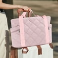 thumbnail image 2 of Gynky Tote Bag for Women Travel Bags Quilted Carry On Shoulder Bag for Travel Gym Weekend, Light Pink, 2 of 10