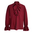thumbnail image 1 of Blusa vintage de manga larga HIGAKI Pirate Shirt para hombre, 1 of 7