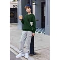 thumbnail image 5 of Arshiner Boys Sweatshirts Long Sleeve Crewneck Pullover Shirt Kids Fashion Fall Winter Sweater Size 6-14 Years Bright Green 120, 5 of 7