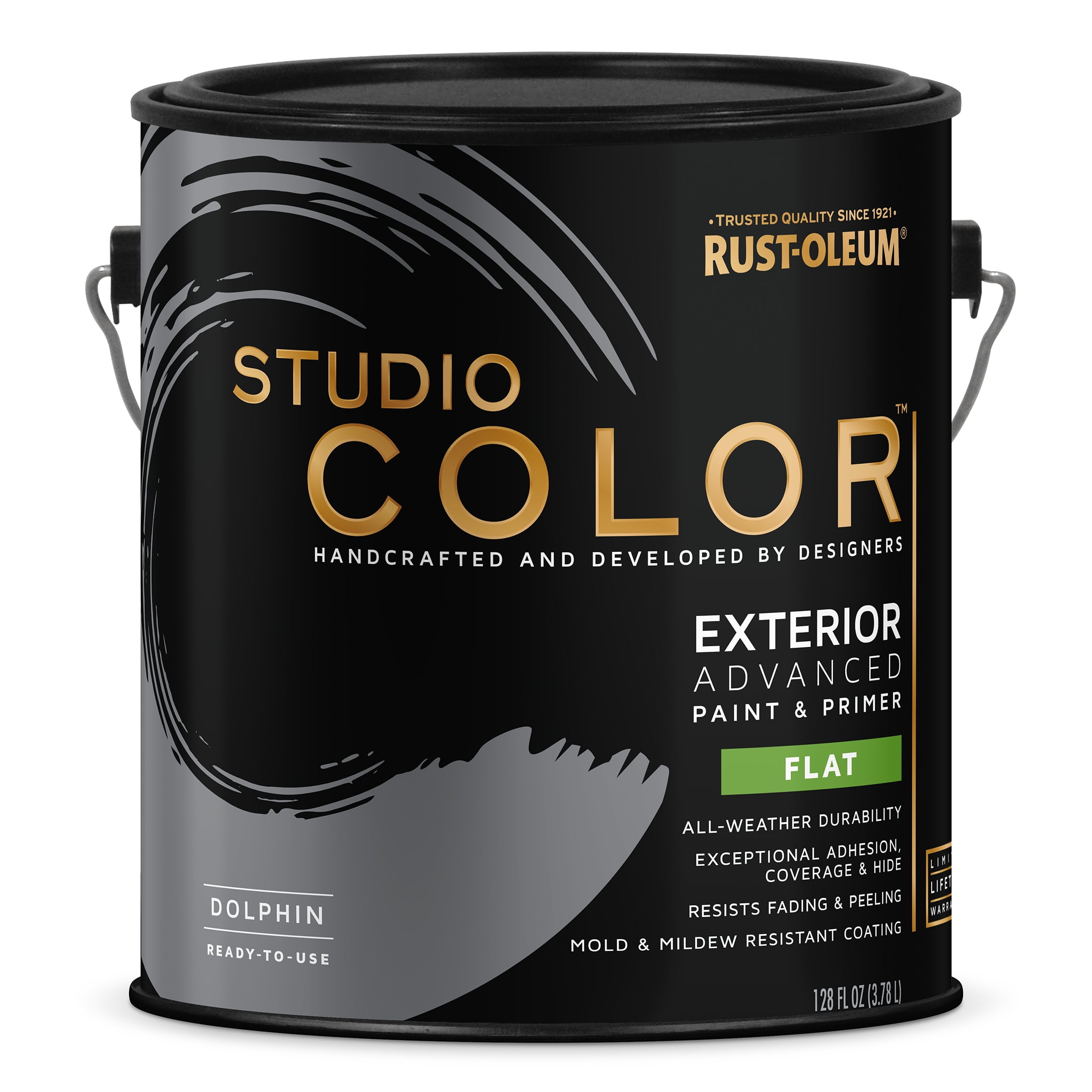 Dolphin, Rust-Oleum Studio Color Exterior Paint + Primer, Flat Finish, Gallon
