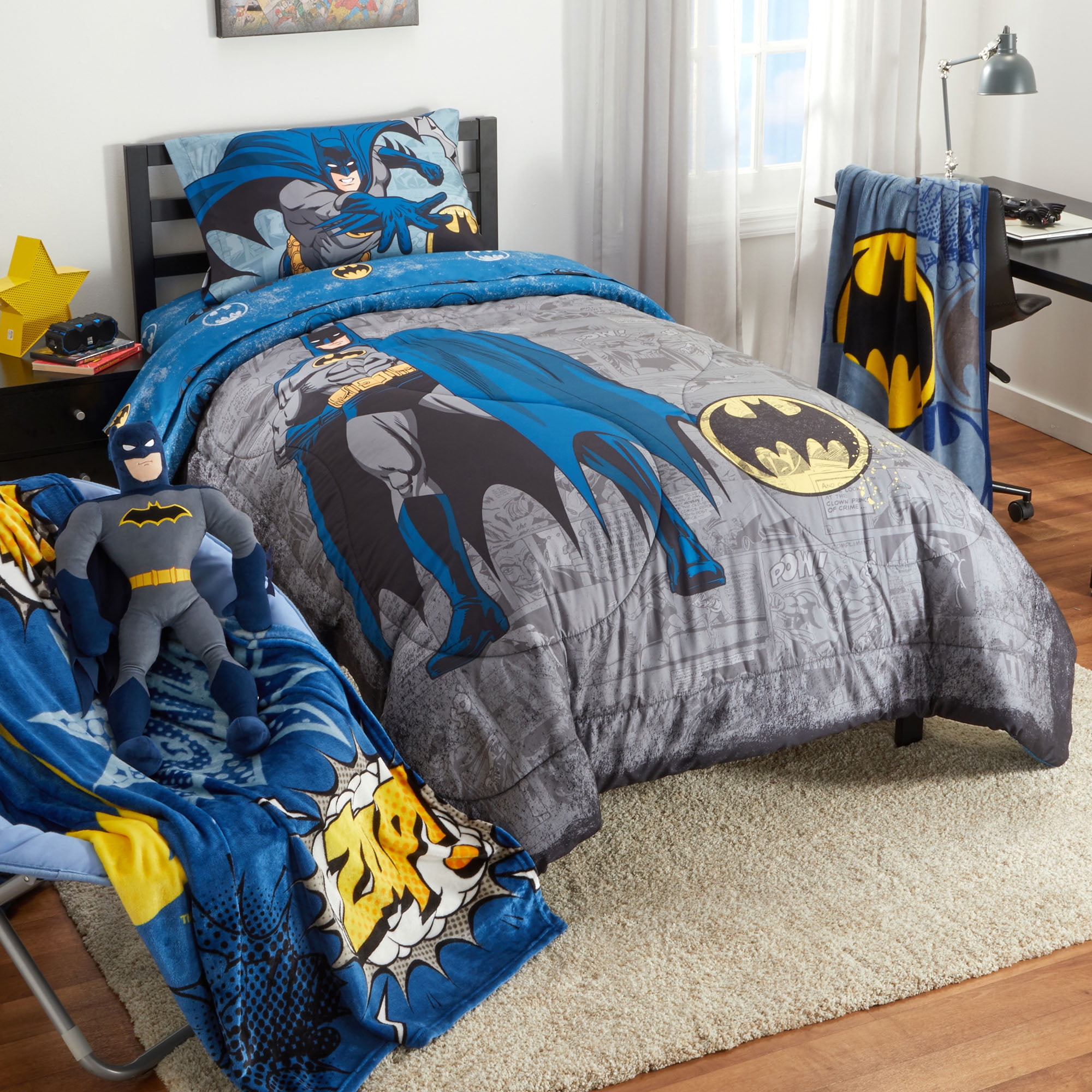 Batman Brandclub Batman Kids Full Sheet Set Blue Warner Brothers