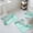 Aqua, variant on Turquoise Marble Bath Mat 3 Piece Bathroom Rug Set, Nature Marble Stone Ripple Modern Art Non Slip Bath Rug Contour Mat and Toilet Lid Cover, Absorbent Shower Mats Soft Bath Rugs and Mats Sets