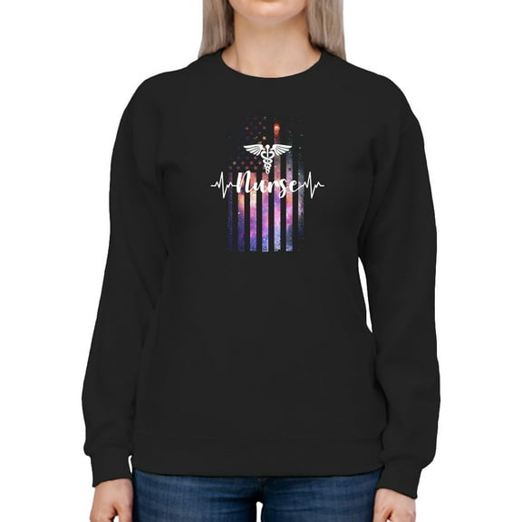 Usa Nurse Flag Sweatshirt Women -GoatDeals Designs, Female x-Large