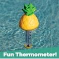 thumbnail image 2 of GAME 13027-BB Pineapple Spa and Pool Thermometer, Shatter-Resistant Casing Tether Included, Fahrenheit and Celsius, 9-in ht x 2-1/2-in dia, Non-Toxic Mercury Free Liquid, 2 of 5