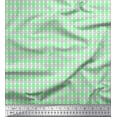 thumbnail image 1 of Soimoi Green Rayon Crepe Fabric Window Pane Check Printed Fabric 1 Yard 46 Inch Wide, 1 of 3