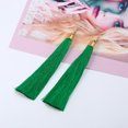 thumbnail image 3 of Sonducket Borla Pendientes Candelabro Bohemio Cuerda larga Joyería exagerada Oreja Cuelga Flecos Día de San Valentín Niñas Par de aretes Ropa, zapatos y accesorios Miscelánea Verde Sonducket AP010294-03, 3 of 6