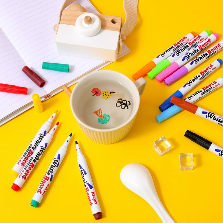 8/12 Colors Magical Water Floating Student Painting Brush Whiteboard Markers  Pen Suspension Kids Educational Painting Pen Toys 