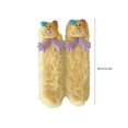 thumbnail image 3 of Plush Slipper Socks for Women Teens Colorful .3D Cartoon Dog Warm Fuzzy Crew Socks Soft Sleeping Socks for Winter Indoor sapphire blue sapphi, 3 of 4