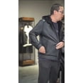 thumbnail image 2 of New Arrival Men's Winter Smart Casual Coat Genuine Sheepskin Shearling Leather Jacket with Hooded Natural Real Wool Liner Black, 2 of 8