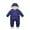 Navy453, variant on MEZZALL Winter Baby Boys Girls Fuzzy Thickened Romper Jumpsuit With Hood Toddler Onesie Warm Soft Playwear Fashionable Long Sleeve O-Neck Spring Child One-Pieces