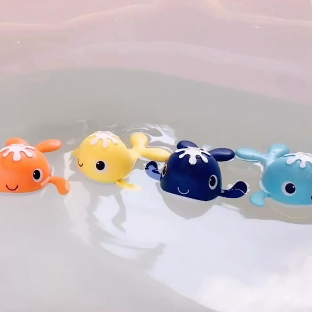 Syncfun Baby Bath Toy Set - Magnetic Fishing Toy with Fishing Rod Wind-up  Shark