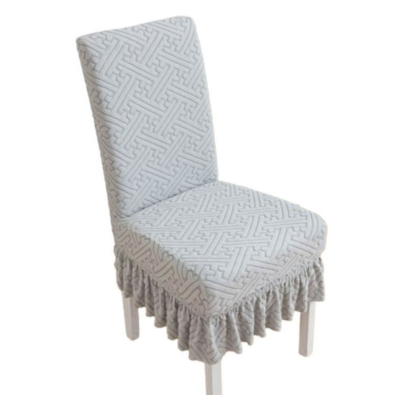 AIGIA Dining Chair Covers Stretch Parsons Chair Slipcover with Skirt Chair Covers for Dining Room Restaurant Banquet (1 Pack)
