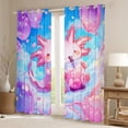 thumbnail image 3 of Manfei Pink Axolotl Curtains and Drapes (42x63), Boba Milk Tea Blackout Curtains for Bedroom, Dreamy Sky Cloud Curtains for Living Room, Window Treatments Bedroom Decor, 3 of 6
