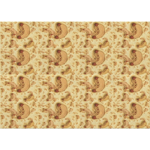 Ahgly Company Machine Washable Indoor Rectangle Transitional Orange Area Rugs, 2' x 5'