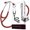 Red, variant on OTICA Master Style Cardiology Stethoscope with Stainless Steel Finish for Doctors, Nurses, EMTs and Medical Students - Zerascope - Red
