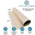 thumbnail image 2 of LotusFoam Large 3mm EVA Foam Sheet - 22"x 42" High Density Foam 130 kg/m3 for Cosplay, Costumes, Crafts,  Flooring, Outdoor Use - 35 Colors (Sandstone), 2 of 6