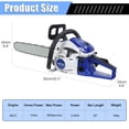 thumbnail image 4 of Yedigre 58cc 2-Cycle Gas Chainsaw with 20-Inch Bar - Handheld Logging Tool for Wood Cutting & Tree Trimming | Safety Chain & Anti-Vibration System | Quick-Start Technology, 4 of 10