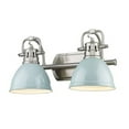thumbnail image 1 of Duncan 2 Light Bath Vanity Pewter with Seafoam Shades, 1 of 5