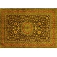 thumbnail image 1 of Ahgly Company Machine Washable Indoor Rectangle Medallion Yellow Traditional Area Rugs, 5' x 7', 1 of 4