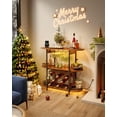 thumbnail image 3 of Bar Cabinets for Home, LED Coffee Bar with Power Outlets, Home Mini Bar for Liquor, Freestanding Wine Rack with Glass Holder, Kitchen, Dining Room, Rustic Brown, 3 of 8