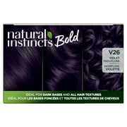 Clairol Natural Instincts Bold Hair Dye, Permanent Hair Color, V26 Violet Passiflora, 1 Application