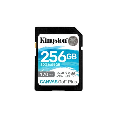 UPC: 0740617301519 | Kingston 256GB SDXC Canvas Go Plus 170MB/s Read UHS-I Class 10 UHS-I U3 V30 Memory Card SDG3/256GB
