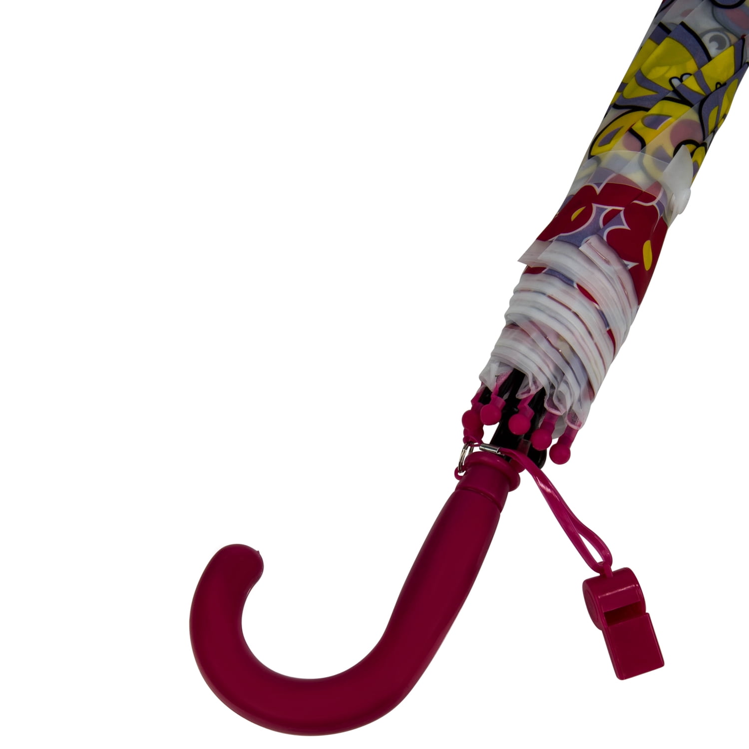 SumacLife Kids Cartoon Friends Umbrella with Safety Whistle and