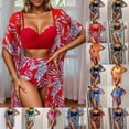 thumbnail image 4 of Summersalt swimsuits for women Tropical Island Swimwear Floral Print Bikini Three Piece Tankini Outfit For Swimwear Tops for Women Swimsuits for Older Women with Skirt Cute Swimsuit for Teen Girls un, 4 of 5