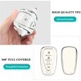 thumbnail image 4 of Key Fob Cover Compatible with Chevrolet Equinox Malibu Traverse Blazer Camaro Impala Cruze Volt Bolt Sonic Trax Tahoe Keychain Case Holder Protector,4-Buttons-White, 4 of 6