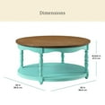thumbnail image 3 of Pioneer Woman Helen Round Coffee Table, Teal, 3 of 8