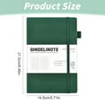 thumbnail image 3 of Clearance! Joucien A5 Hard Leather Strap Notepad English Notebook with Page Number Dark Green Notebook,Green, 3 of 9