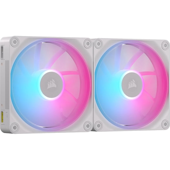 Ventilador Corsair iCUE LINK LX140 RGB 140 mm PWM, paquete doble, blanco