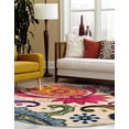 thumbnail image 7 of Unique Loom Estrella Collection Area Rug - Rodeo (6' 1" Round Cream/Orange), 7 of 7