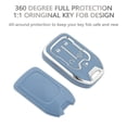 thumbnail image 5 of OFFCURVE Key Fob Cover Case Compatible with Chevy Silverado Suburban Tahoe GMC Yukon/Yukon XL Terrain Acadia Shell Keychain Protector Accessories Blue Sliver, 5 of 5
